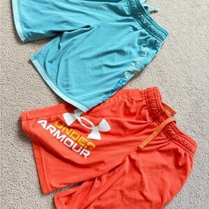 Under Armour Youth Shorts Duo - Teal and Orange